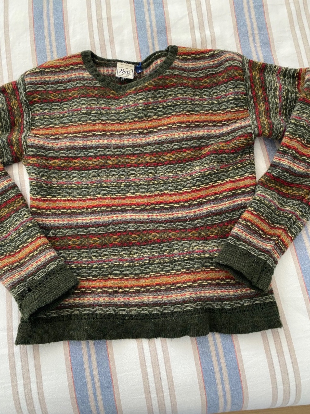 Vintage G. H. Bass Fair Isle Wool Sweater, size S